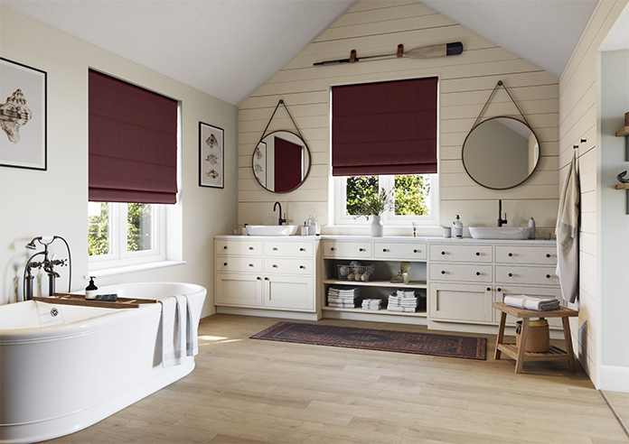 Shima Faux Silk, Claret - Twist&Fit Roman Blind - Image 7